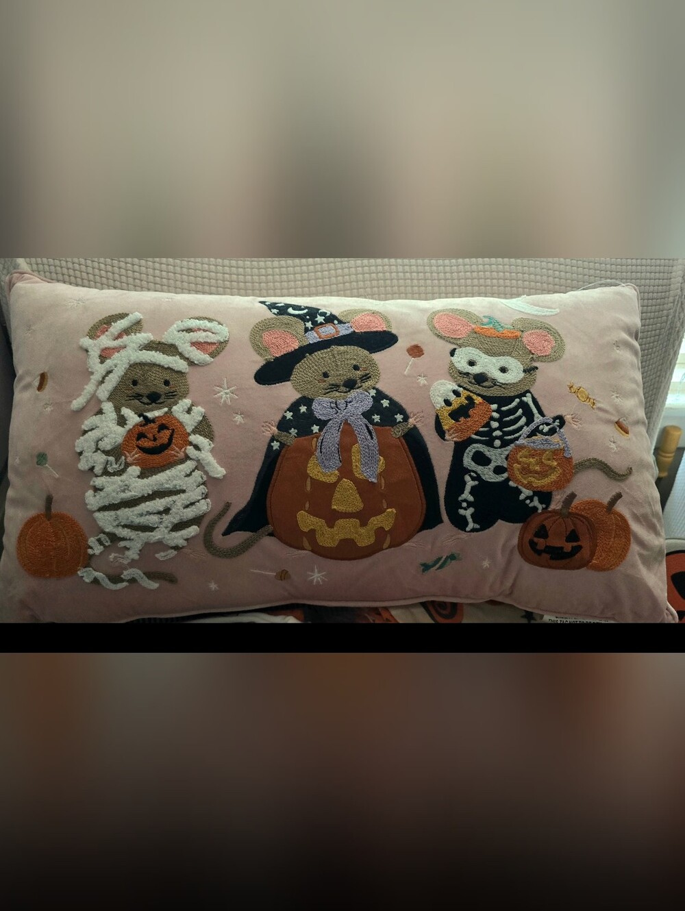 midnight magic pillow halloween Decorative Pillow Mouse